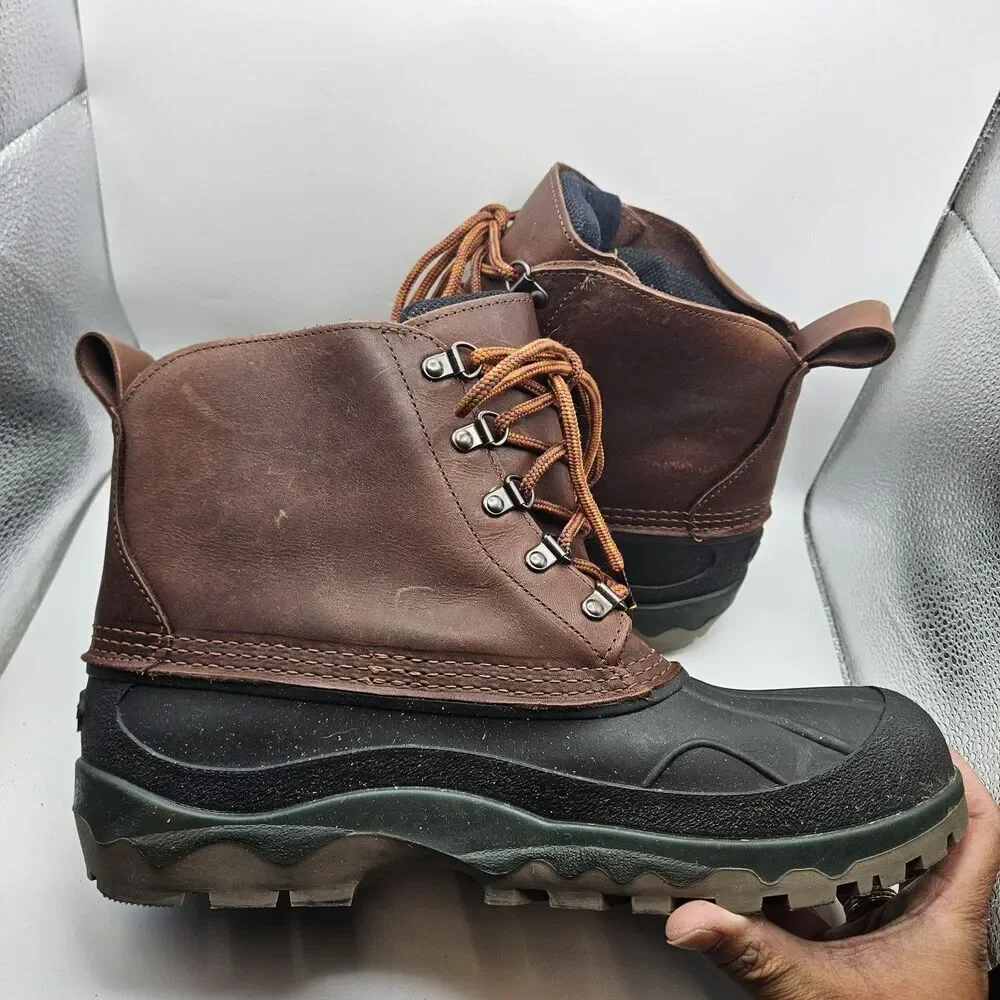 L.L. Bean Mens Brown Duck Muck Rugged Outdoors Waterproof Insulated Boots Sz 11M